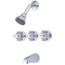 Central Brass 80868 - Tub & Shower-3 Canopy Hdl 1/2'' Direct Sweat 8'' Cntrs Shwrhead Brass Spt