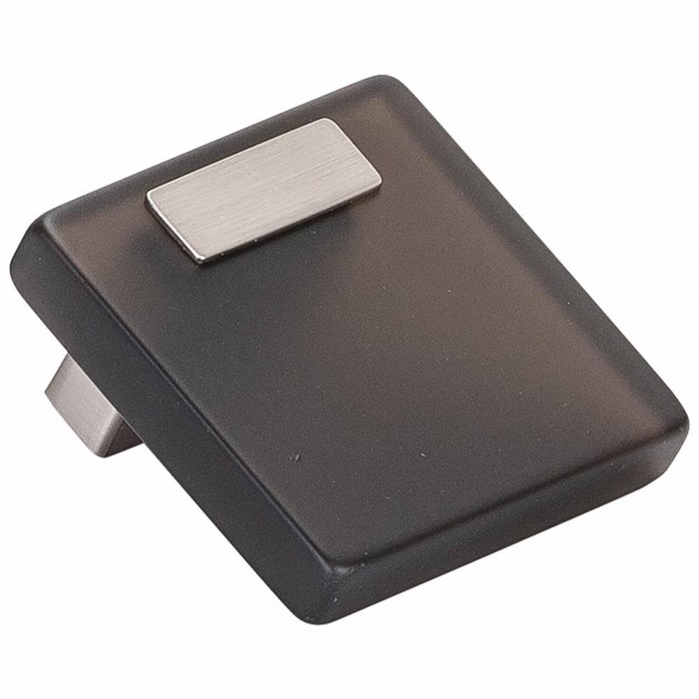 Quad Brushed Nkl./Trans. Dk. Brown Knob