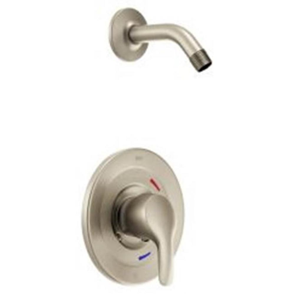 Brushed nickel cycling shower only