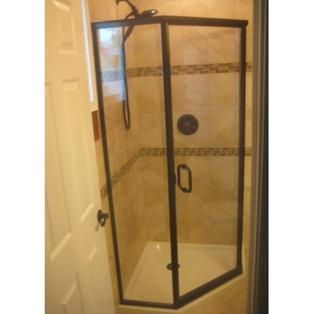CH-1669 NeoAngle, Oil Rubbed Bronze, ¼'' Clear Glass, 6'' Cpull Handle