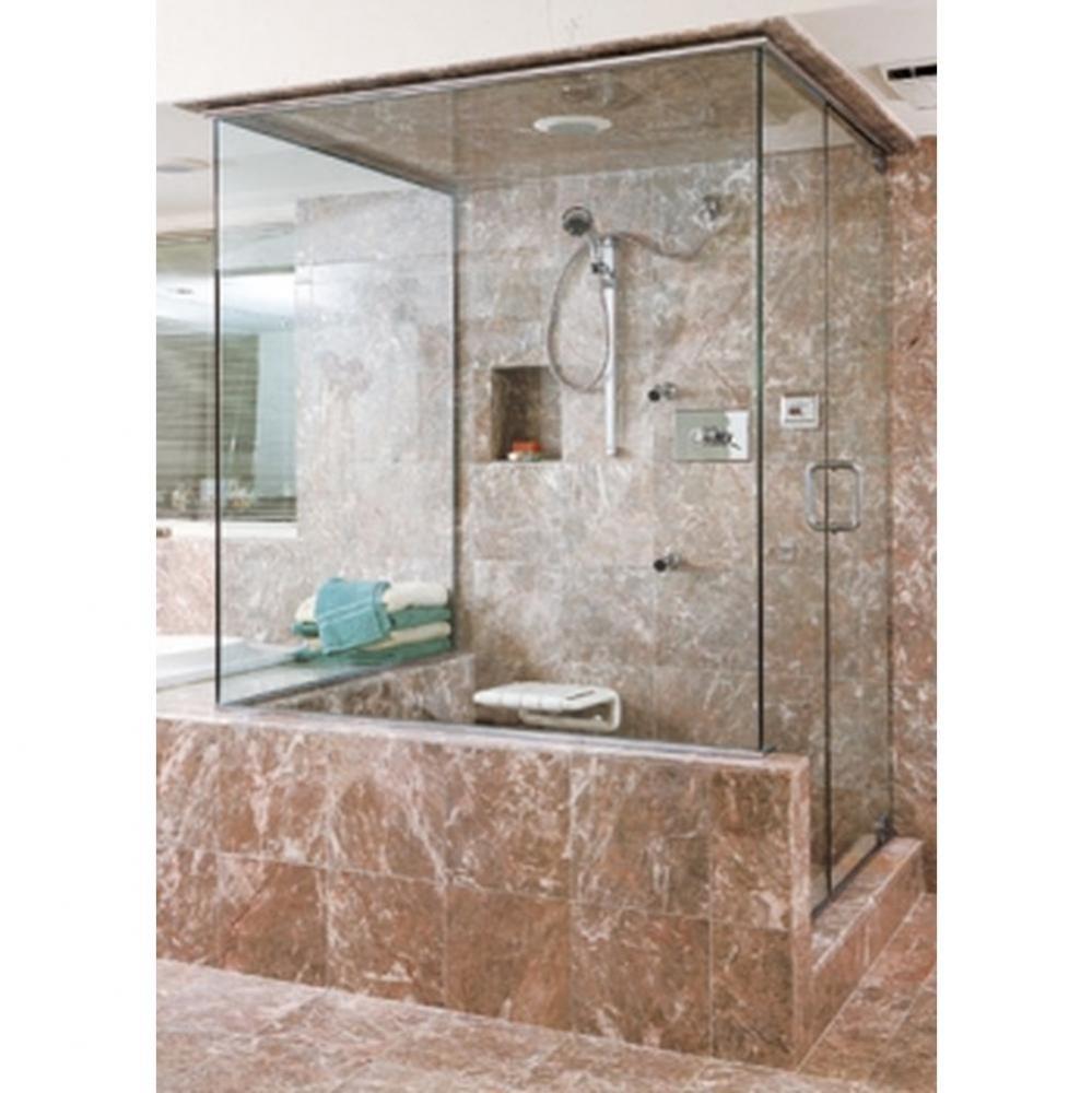 GP-1631B U Shaped Enclosure with Extra Return, Full Height, Polished Chrome, 1/2'' Cl