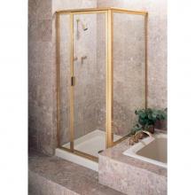 Century Bathworks B-1631B - B-1631B Corner Enclosure, 1'' Frame, Polished 24K Gold, Clear Glass