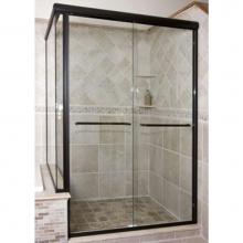 Century Bathworks Centec CS-1648-B - Centec CS-1648-B, 4' Shower Slider in Oil Rubbed Bronze with 3/8'' Clear Glass with