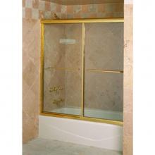 Century Bathworks L-158E - L-158E EuroTub Enclosure Gold Anodized Aluminum, Round Header, Clear Glass, Modern T