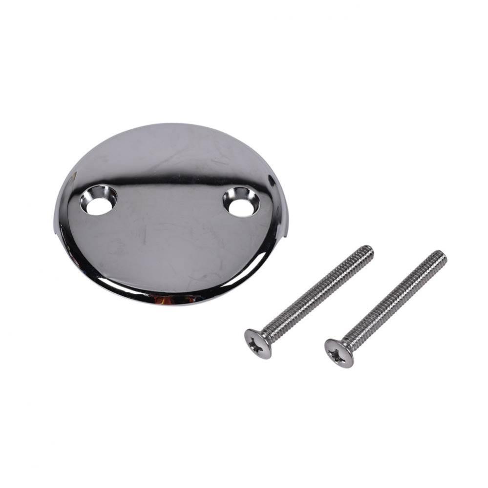 Face Plate Chrome 2 Hole W/Screws