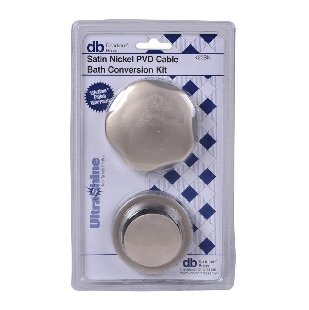 W & O Conversion Kit Cable Stopper Satin Nickel