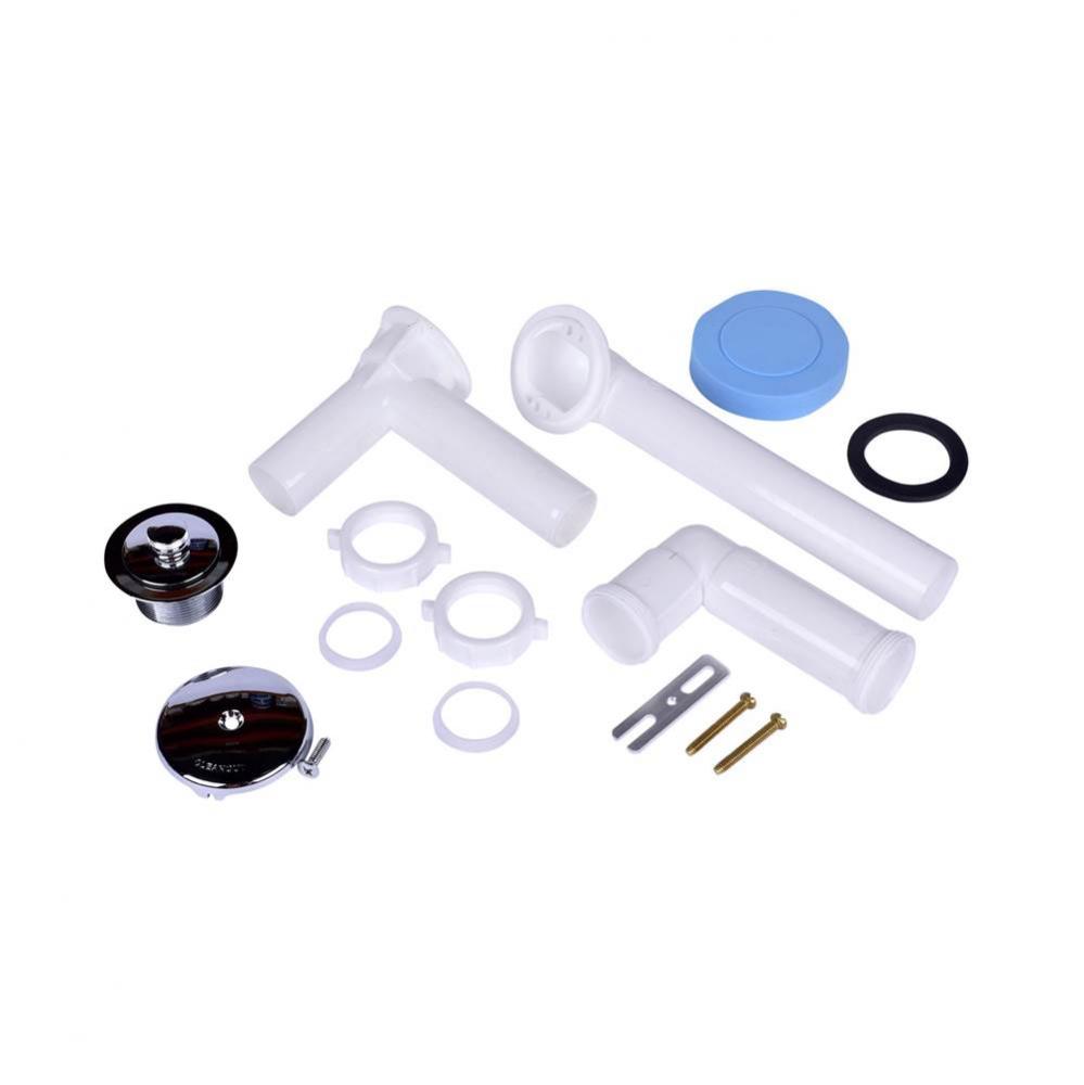 W O Full Kit White Plastic Tubular Uni-Lift Chro Direct Dr