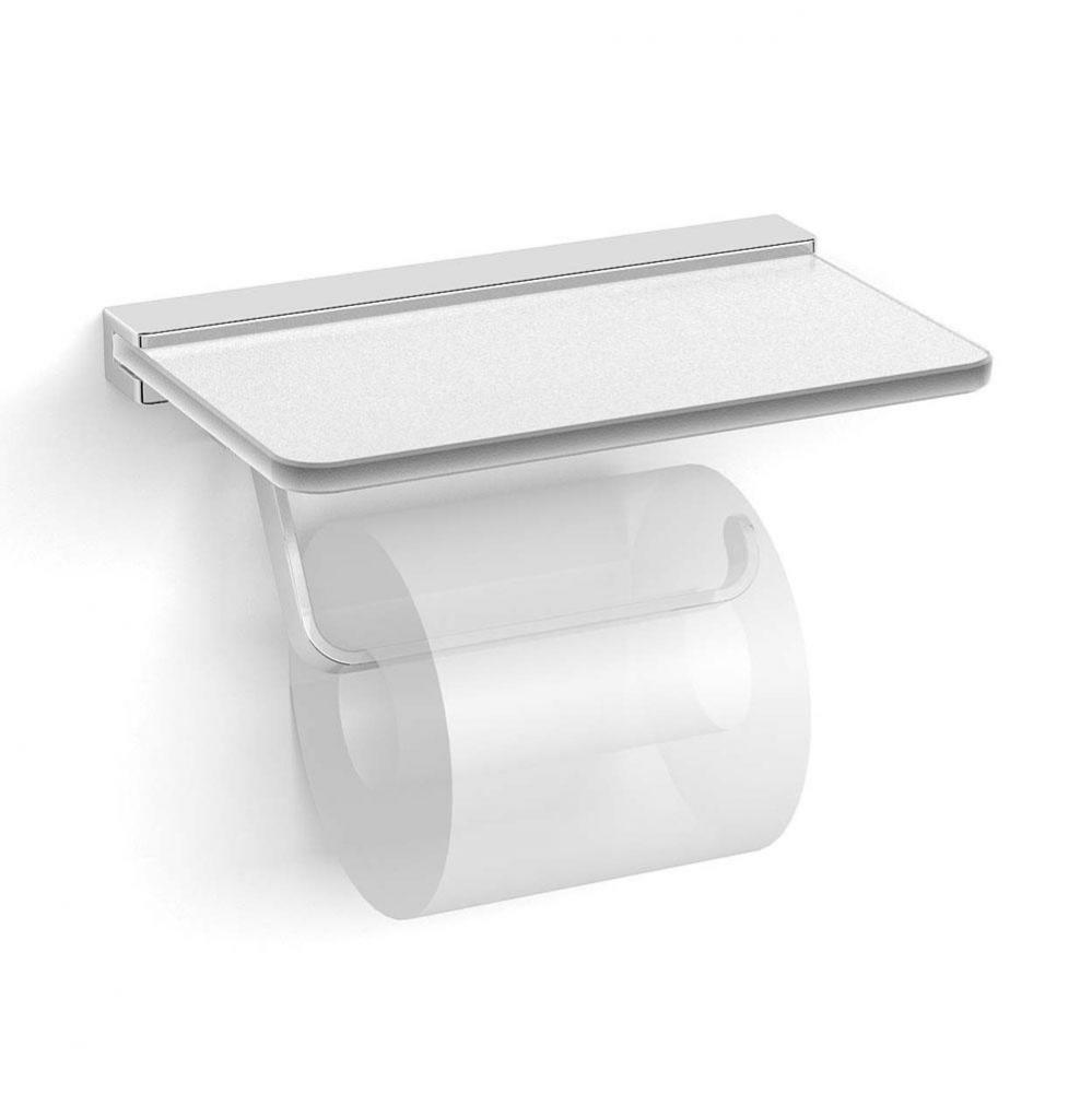 Paper Holder with Frosted Glass Shelf