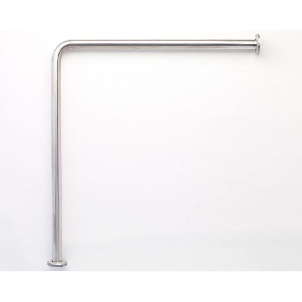 1.25'' Diameter Wall To Floor Safety Grab Bars - Stainless