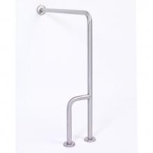 Elcoma 15-223330ST - 1.25'' Diameter Wall To Floor Safety Grab Bars - Stainless