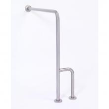 Elcoma 16-223330ST - 1.25'' Diameter Wall To Floor Safety Grab Bars - Stainless