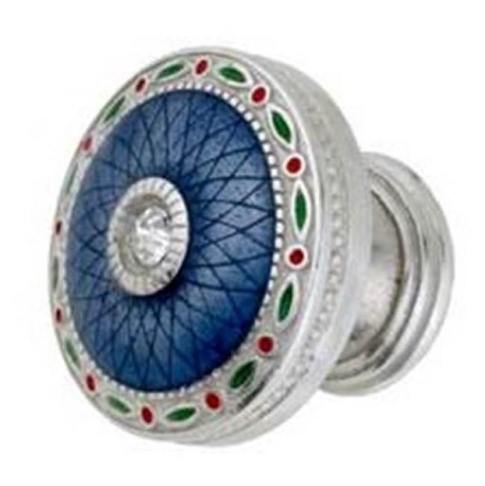 Faberge Round Parasol Handle Knob, Royal Silver