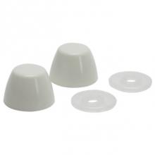 Fluidmaster 7115 - Toilet bolt caps - white. Packaged in a blister card.