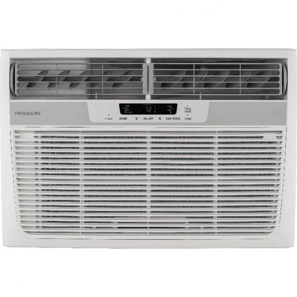 8,000 BTU Window-Mounted Room Air Conditioner with Supplemental Heat