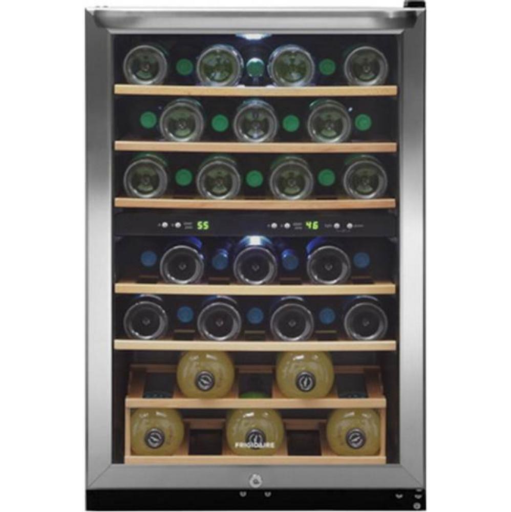 38 Bottle Two-Zone Wine Cooler