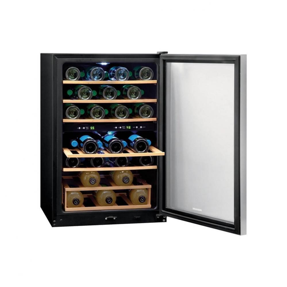 45 Bottle Two-Zone Wine Cooler