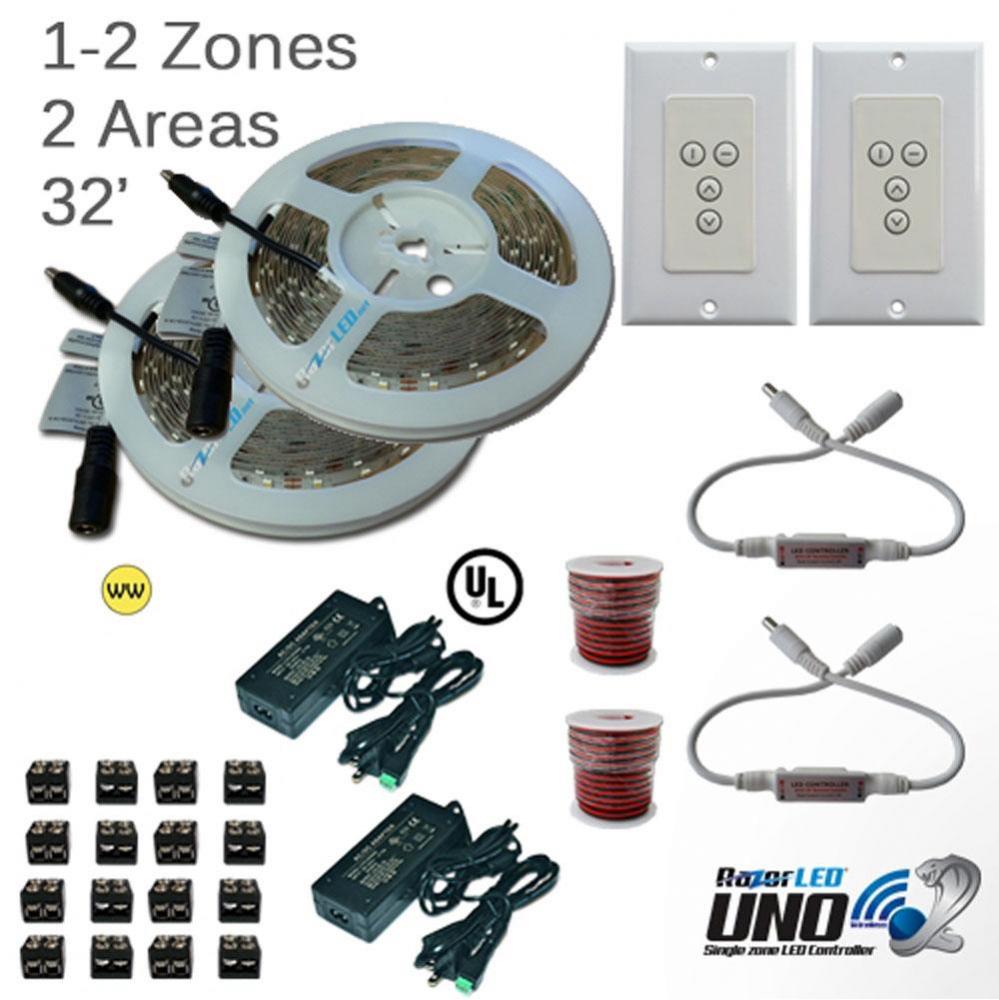 Vivid Uno 2 Area 2 Zone Led Strip Light Kit 32