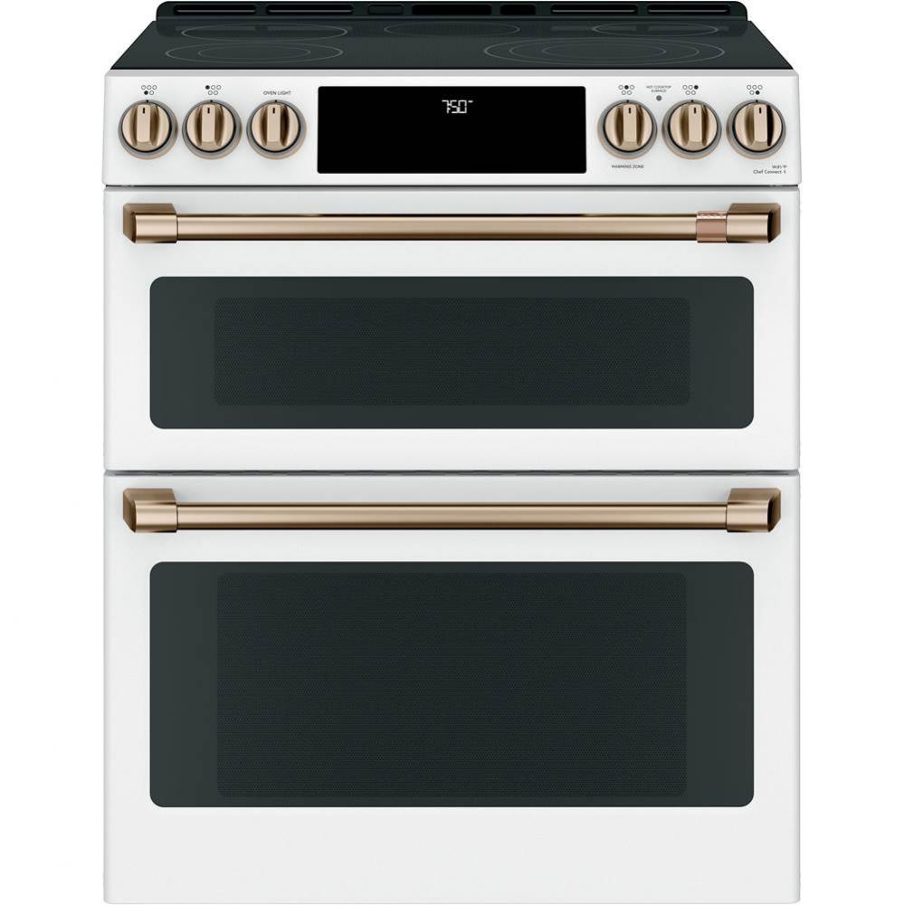 Cafe 30'' Smart Slide-In, Front-Control, Radiant and Convection Double-Oven Range