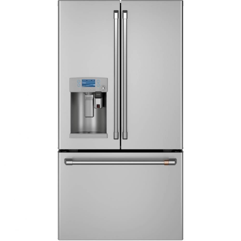 Cafe ENERGY STAR 22.1 Cu. Ft. Smart Counter-Depth French-Door Refrigerator with Keurig K-Cup Brewi