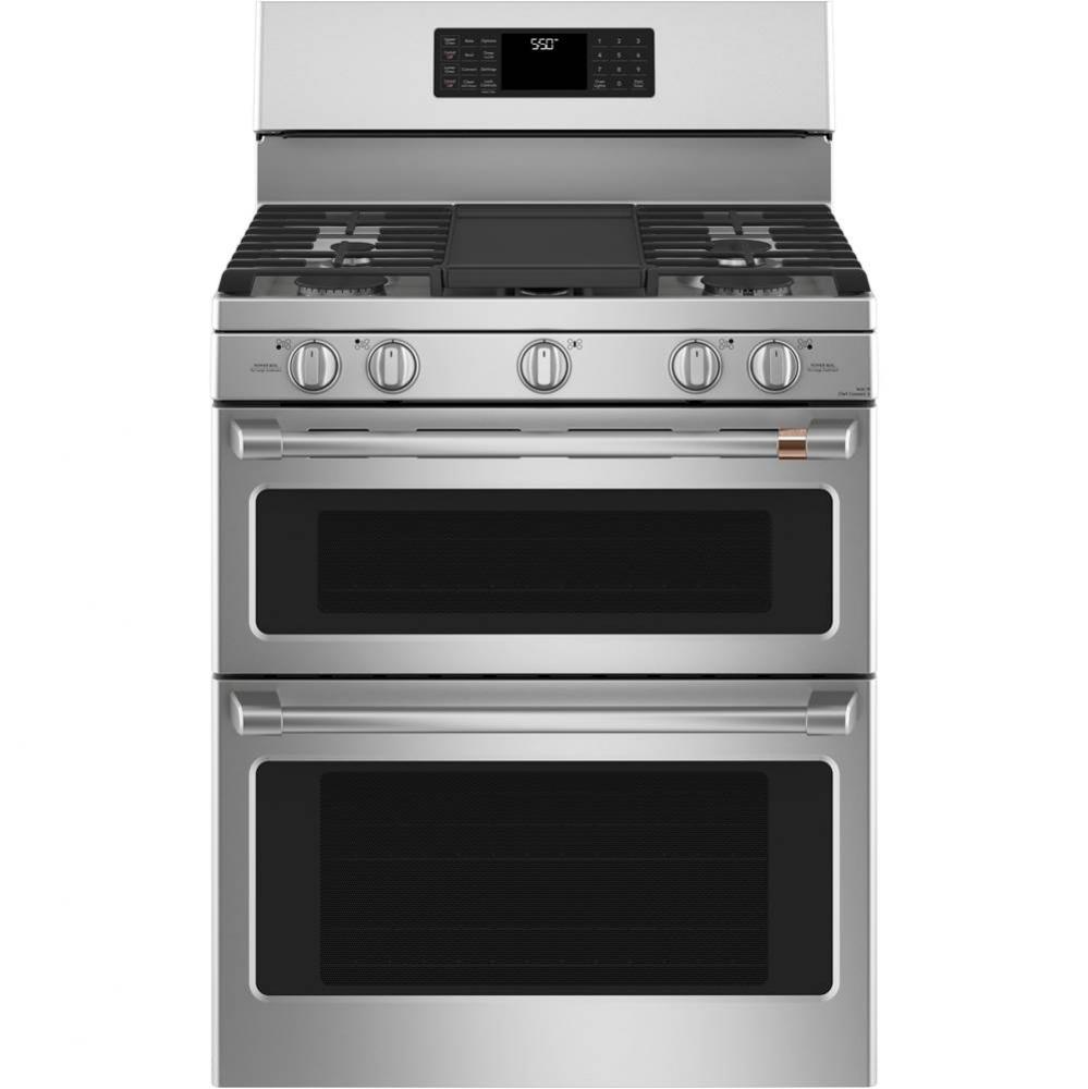 Cafe 30'' Smart Free-Standing Gas Double-Oven Range with Convection