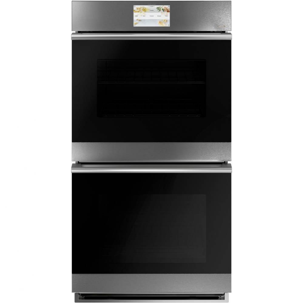 Cafe 27'' Smart Double Wall Oven with Convection in Platinum Glass