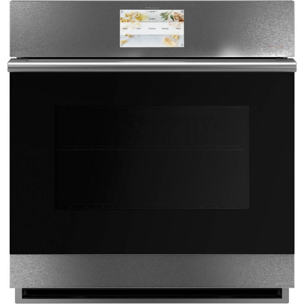 Cafe 27'' Smart Single Wall Oven with Convection in Platinum Glass