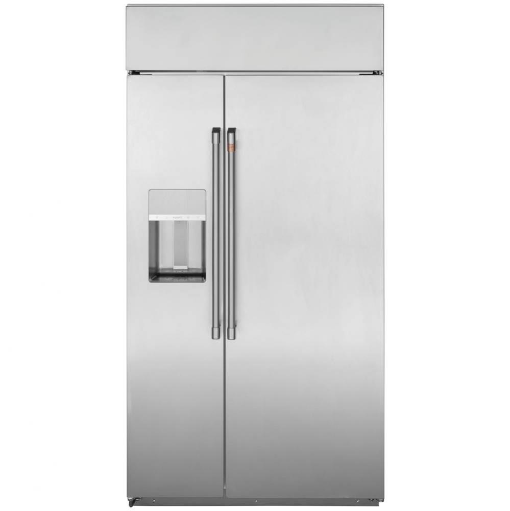 Cafe 48'' Smart Built-In Side-by-Side Refrigerator with Dispenser
