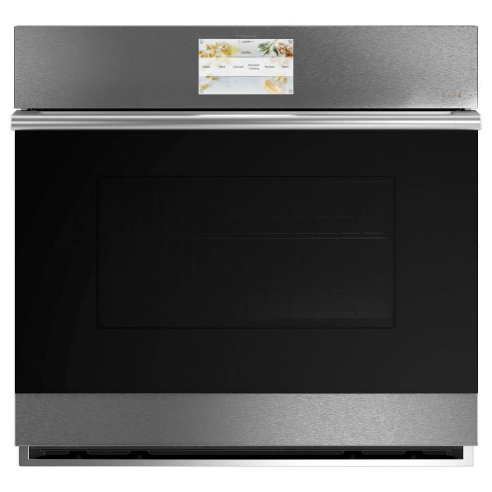 Cafe 30'' Smart Single Wall Oven with Convection in Platinum Glass