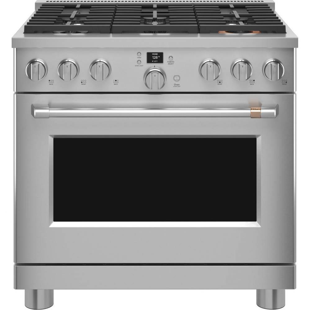 36'' Smart Dual-Fuel Commercial-Style Range With 6 Burners (Natural Gas)