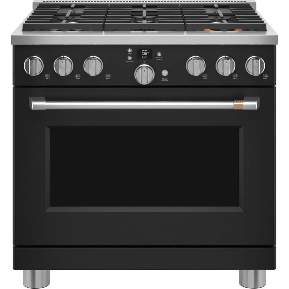36'' Smart Dual-Fuel Commercial-Style Range With 6 Burners (Natural Gas)