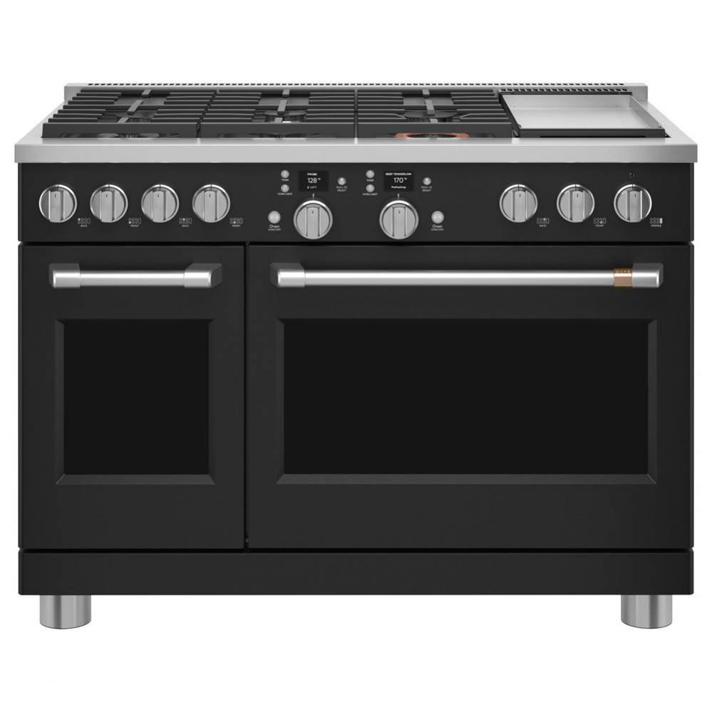 48'' Smart Dual-Fuel Commercial-Style Range With 6 Burners And Griddle (Natural Gas)