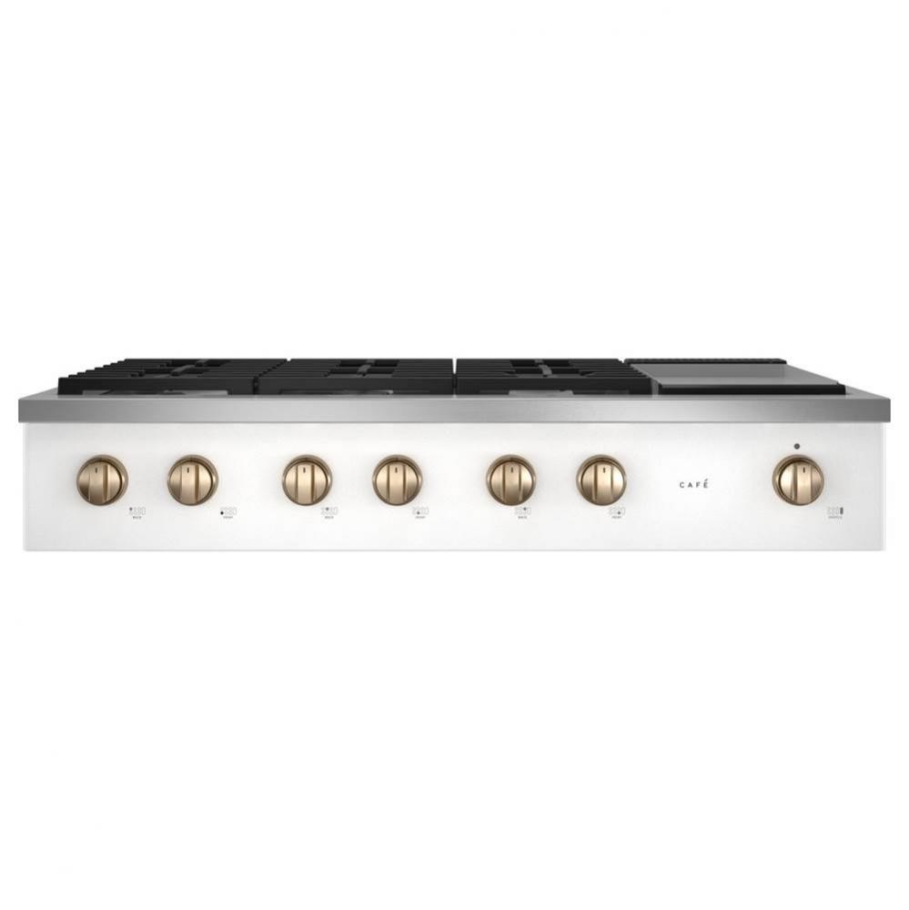 48'' Commercial-Style Gas Rangetop With 6 Burners And Integrated Griddle (Natural Gas)