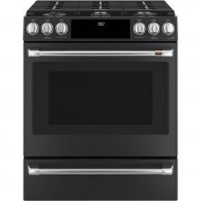 GE Cafe Series C2S900P3MD1 - Cafe 30'' Smart Slide-In, Front-Control, Dual-Fuel Range with Warming Drawer