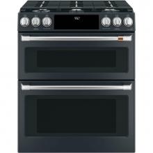 GE Cafe Series C2S950P3MD1 - Cafe 30'' Smart Slide-In, Front-Control, Dual-Fuel, Double-Oven Range with Convection