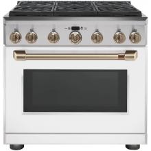 GE Cafe Series C2Y366P4MW2 - Cafe 36'' Dual-Fuel Professional Range with 6 Burners (Natural Gas)