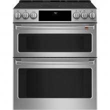 GE Cafe Series CES750P2MS1 - Cafe 30'' Smart Slide-In, Front-Control, Radiant and Convection Double-Oven Range