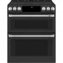 GE Cafe Series CES750P3MD1 - Cafe 30'' Smart Slide-In, Front-Control, Radiant and Convection Double-Oven Range