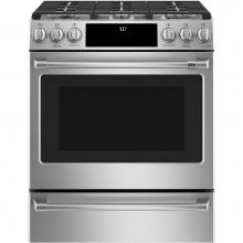 GE Cafe Series CGS700P2MS1 - Cafe 30'' Smart Slide-In, Front-Control, Gas Range with Convection Oven