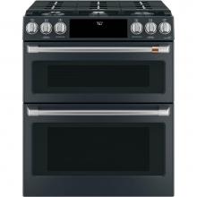 GE Cafe Series CGS750P3MD1 - Cafe 30'' Smart Slide-In, Front-Control, Gas Double-Oven Range with Convection