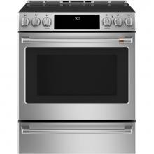 GE Cafe Series CHS900P2MS1 - Cafe 30'' Smart Slide-In, Front-Control, Induction and Convection Range with Warming Dra