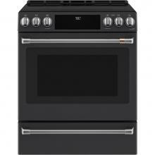 GE Cafe Series CHS900P3MD1 - Cafe 30'' Smart Slide-In, Front-Control, Induction and Convection Range with Warming Dra