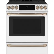 GE Cafe Series CHS900P4MW2 - Cafe 30'' Smart Slide-In, Front-Control, Induction and Convection Range with Warming Dra