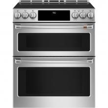 GE Cafe Series CHS950P2MS1 - Cafe 30'' Smart Slide-In, Front-Control, Induction and Convection Double-Oven Range