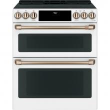 GE Cafe Series CHS950P4MW2 - Cafe 30'' Smart Slide-In, Front-Control, Induction and Convection Double-Oven Range