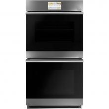 GE Cafe Series CKD70DM2NS5 - Cafe 27'' Smart Double Wall Oven with Convection in Platinum Glass