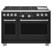 GE Cafe Series C2Y486P3TD1 - 48'' Smart Dual-Fuel Commercial-Style Range With 6 Burners And Griddle (Natural Gas)