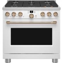 GE Cafe Series CGY366P4TW2 - 36'' Smart All-Gas Commercial-Style Range With 6 Burners (Natural Gas)