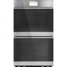 GE Cafe Series CTD90DM2NS5 - Minimal Series 30'' Smart Built-In Convection Double Wall Oven in Platinum Glass