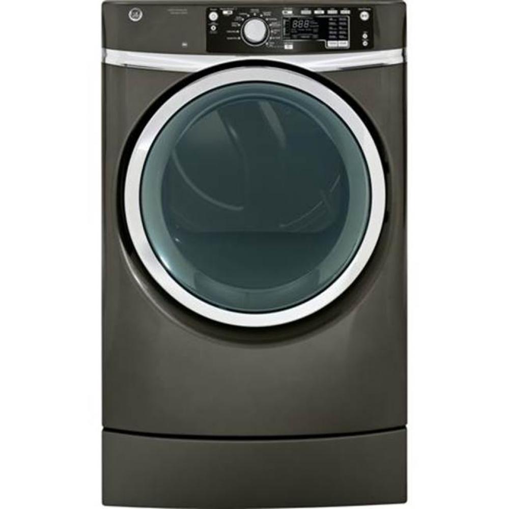 GE® 8.3 cu. ft. capacity RightHeight? Design Front Load gas dryer with
