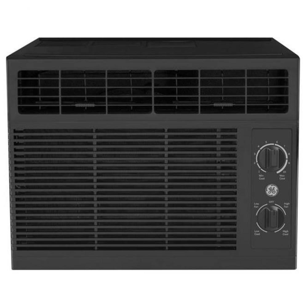 5,000 BTU Mechanical Window Air Conditioner for Small Rooms up to 150 sq ft., Black
